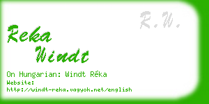 reka windt business card